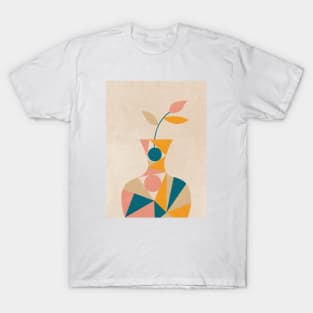 Colorful Geometric Potted Plant T-Shirt